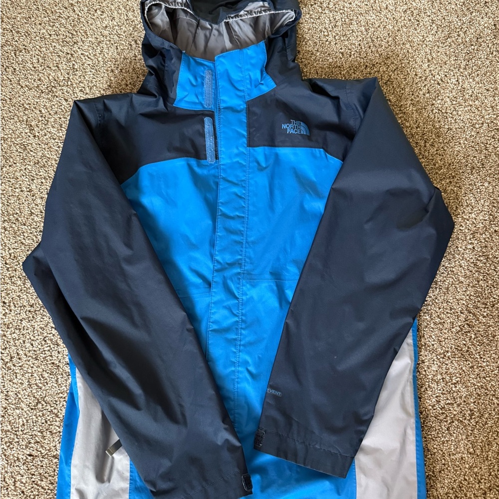 The North Face Boys Two-Tone Blue Raincoat